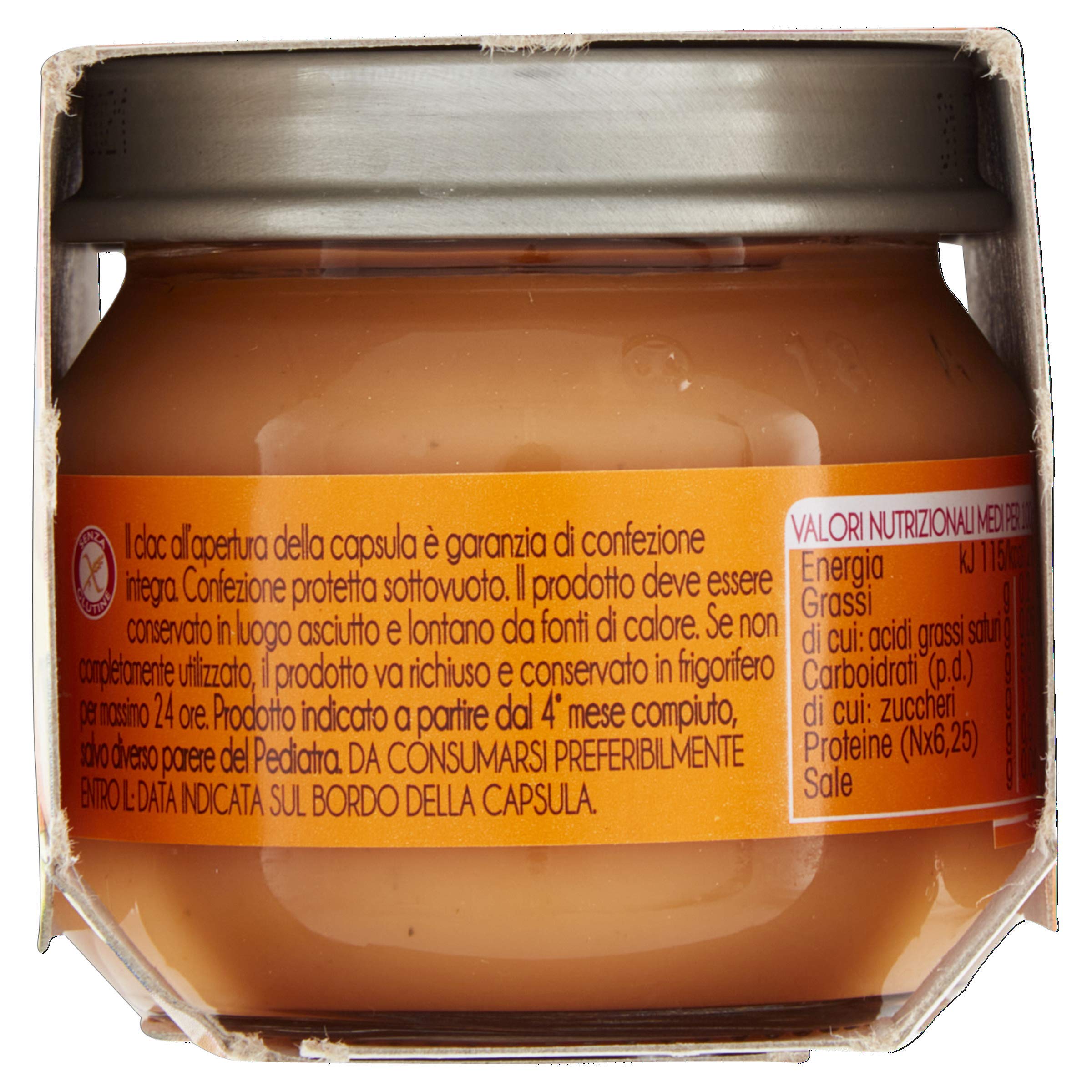 Plasmon Omogeneizzato Verdura Carote, patate e zucchine 80g 24 Vasetti Con verdure selezionate 100% naturale, senza amidi e sale aggiunti