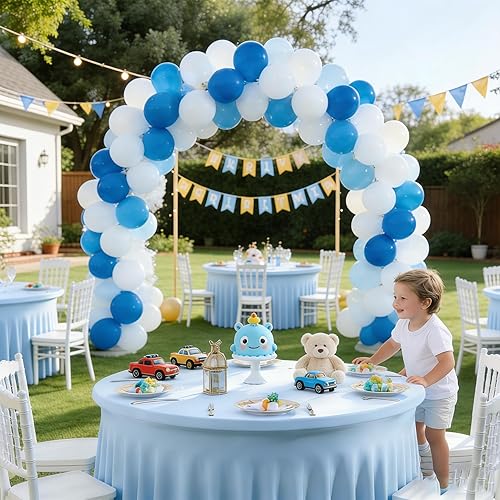 Miniatura 12 de Mantel redondo de 60 pulgadas blanco con borde elástico – Mantel ajustado sin arrugas y lavable para mesa redonda de 5 pies, mantel reutilizable