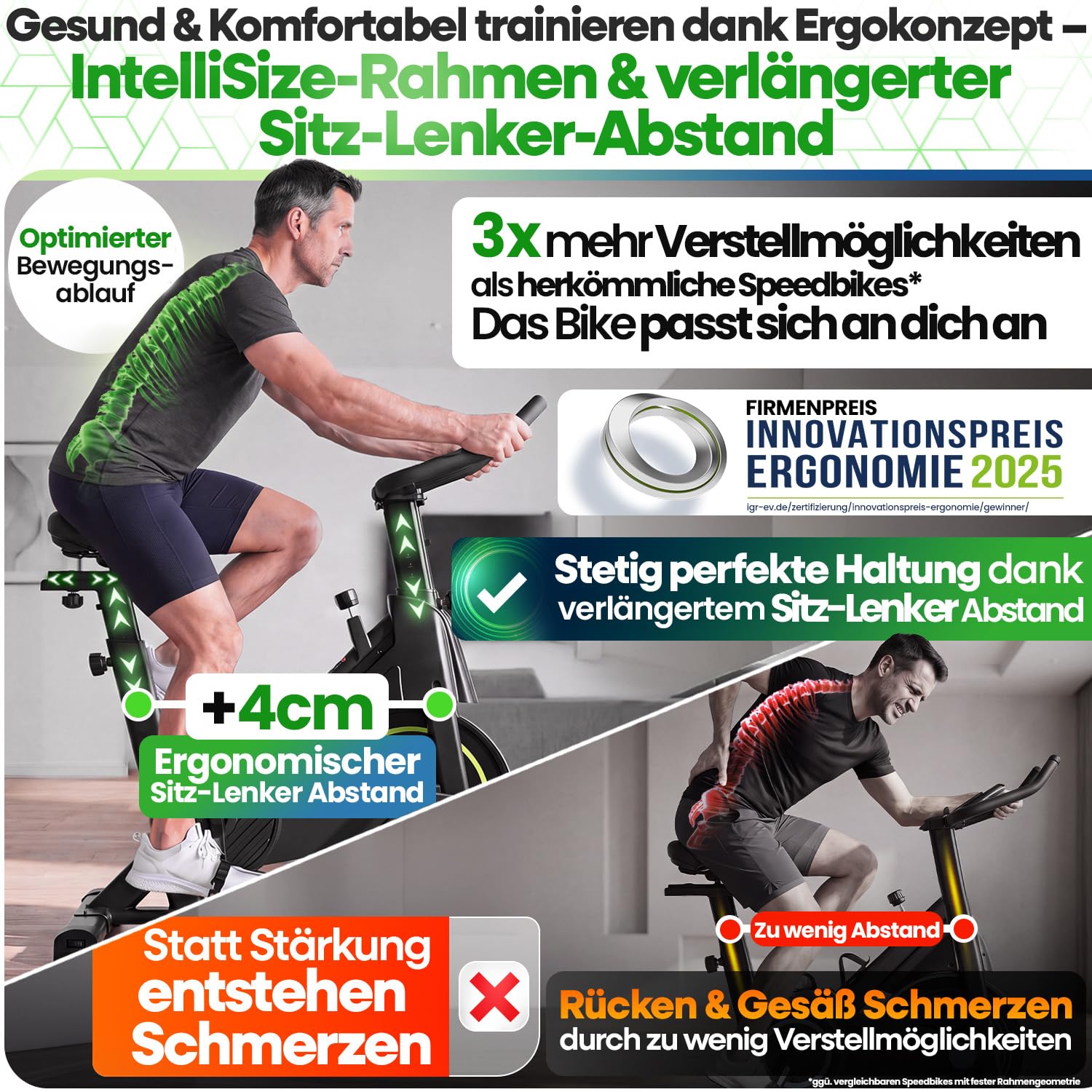 NEU Tretmann Heimtrainer Fahrrad 200 kg belastbar + APP - extra bequem