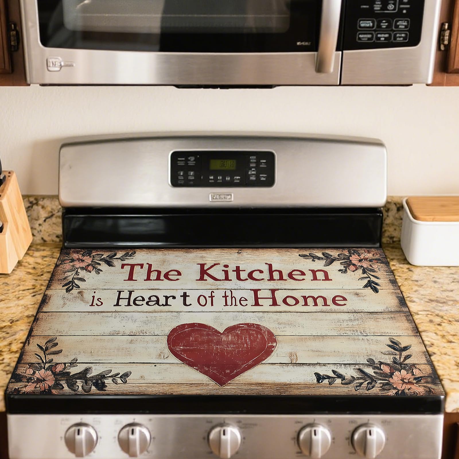 Nuxovilar Stove Top Cover Cooktop Protector 20x28in Polyester Glass