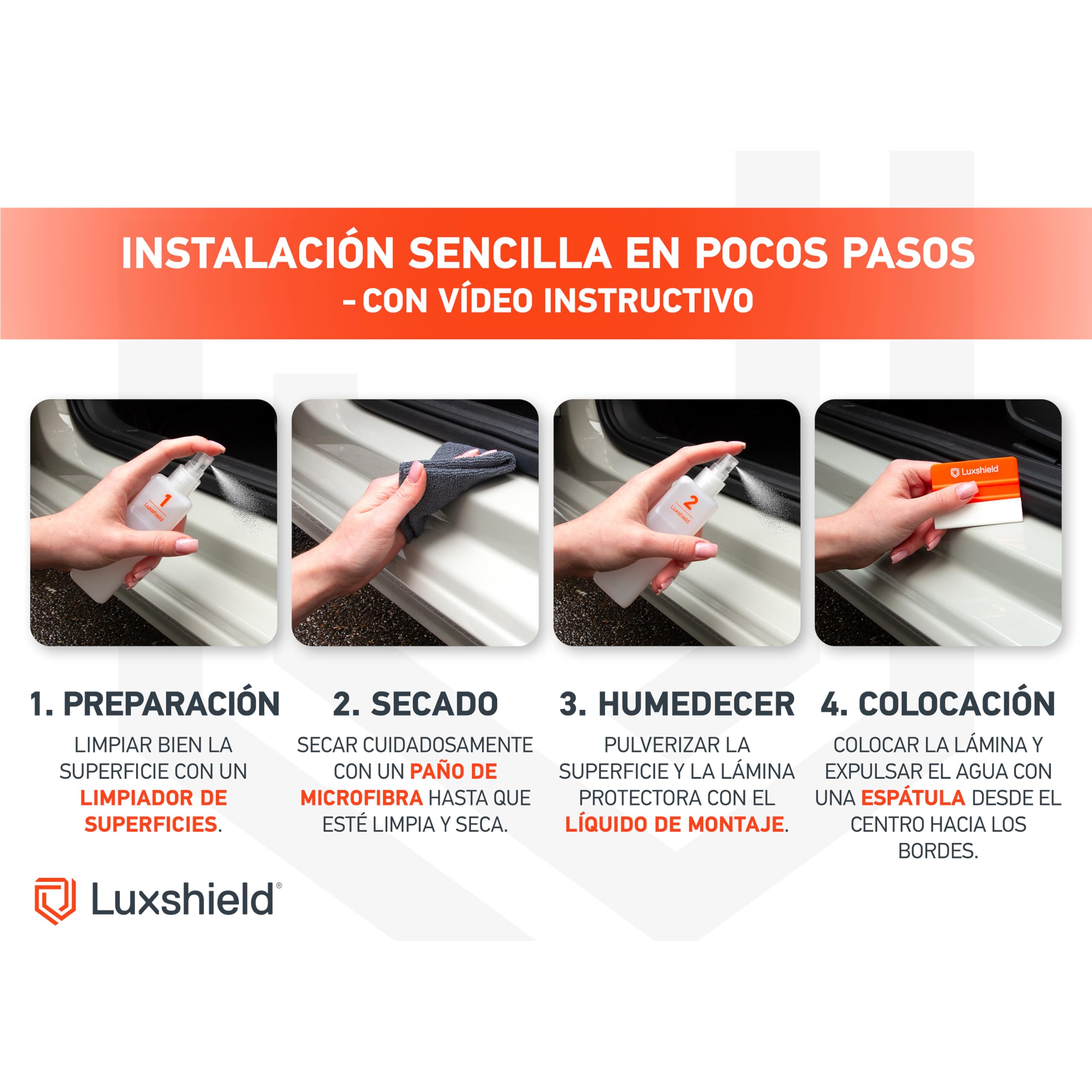 Luxshield Protector Umbrales Puertas de Coche para Opel Frontera OV24 I 2024-2026 - Accesorios vinilos para Puertas Adhesivo Carbono