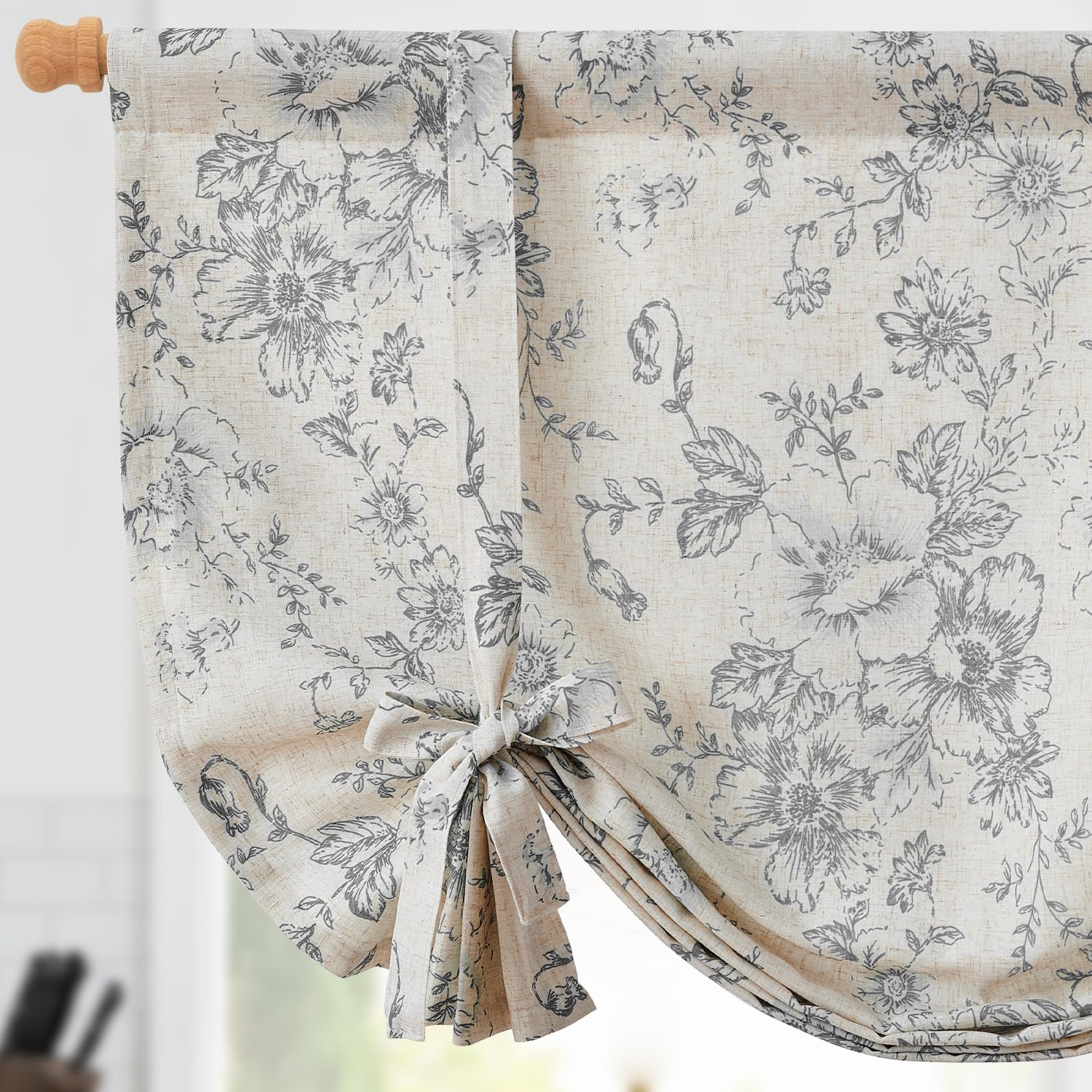 Amazon.com: jinchan Tie Up Shade Valance Curtain Linen