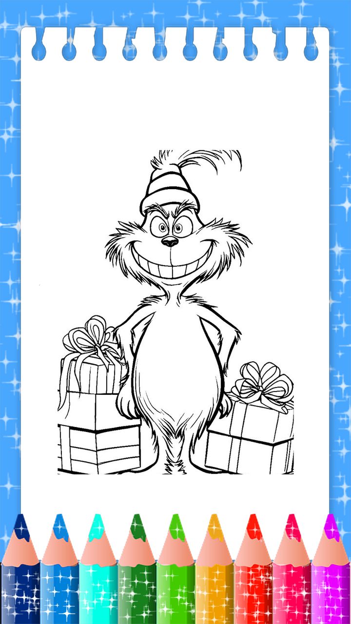 Grinch Coloring Book: Holiday Drawing & Paint Game | Classic Fun Pages ...