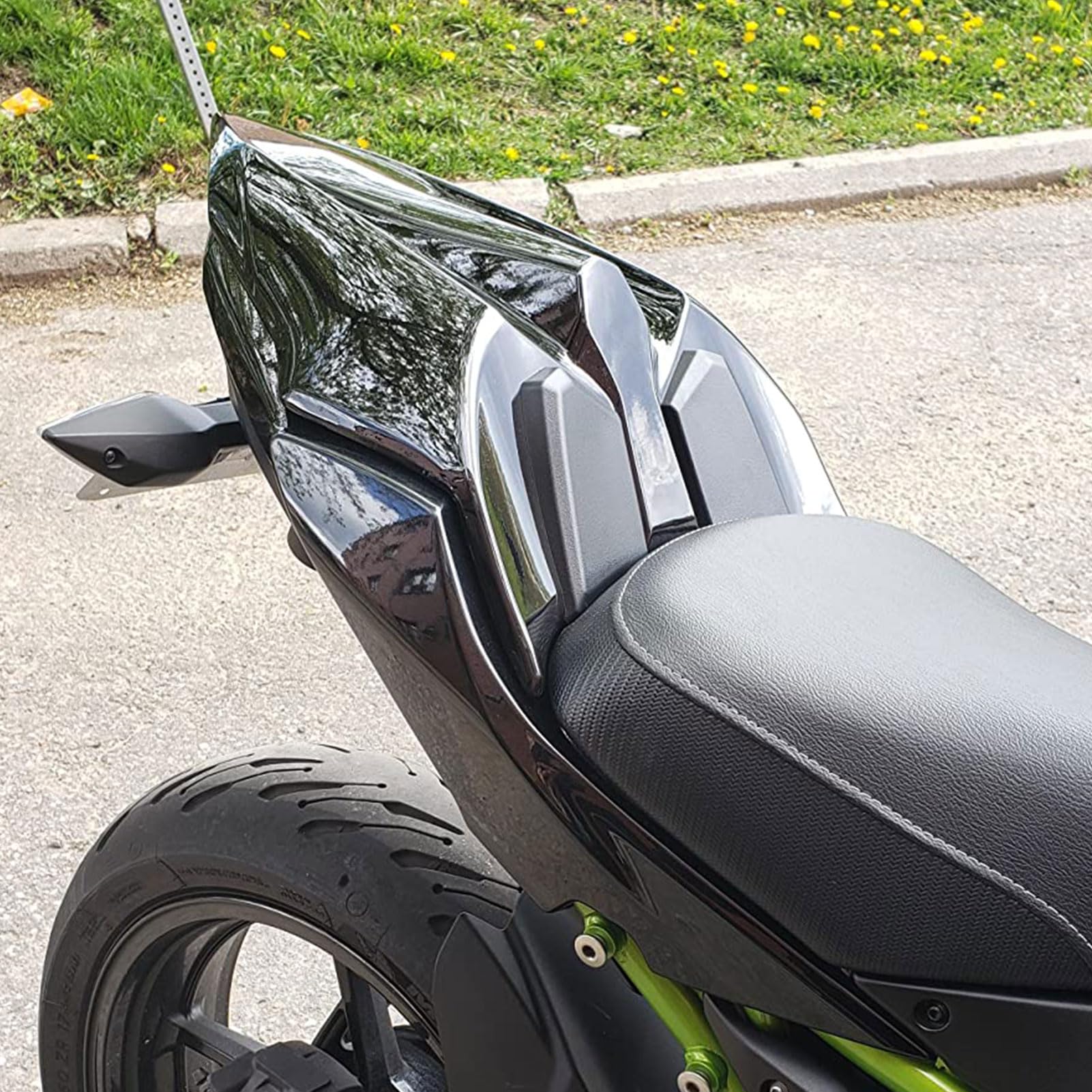 Funda de Asiento Trasero para Ninja650 Z650,Cubierta del capó del Asiento rígido del Pasajero Joroba Replacement for Ninja 650 Z 650 2017-2021 2022 2023 2024 (Negro)
