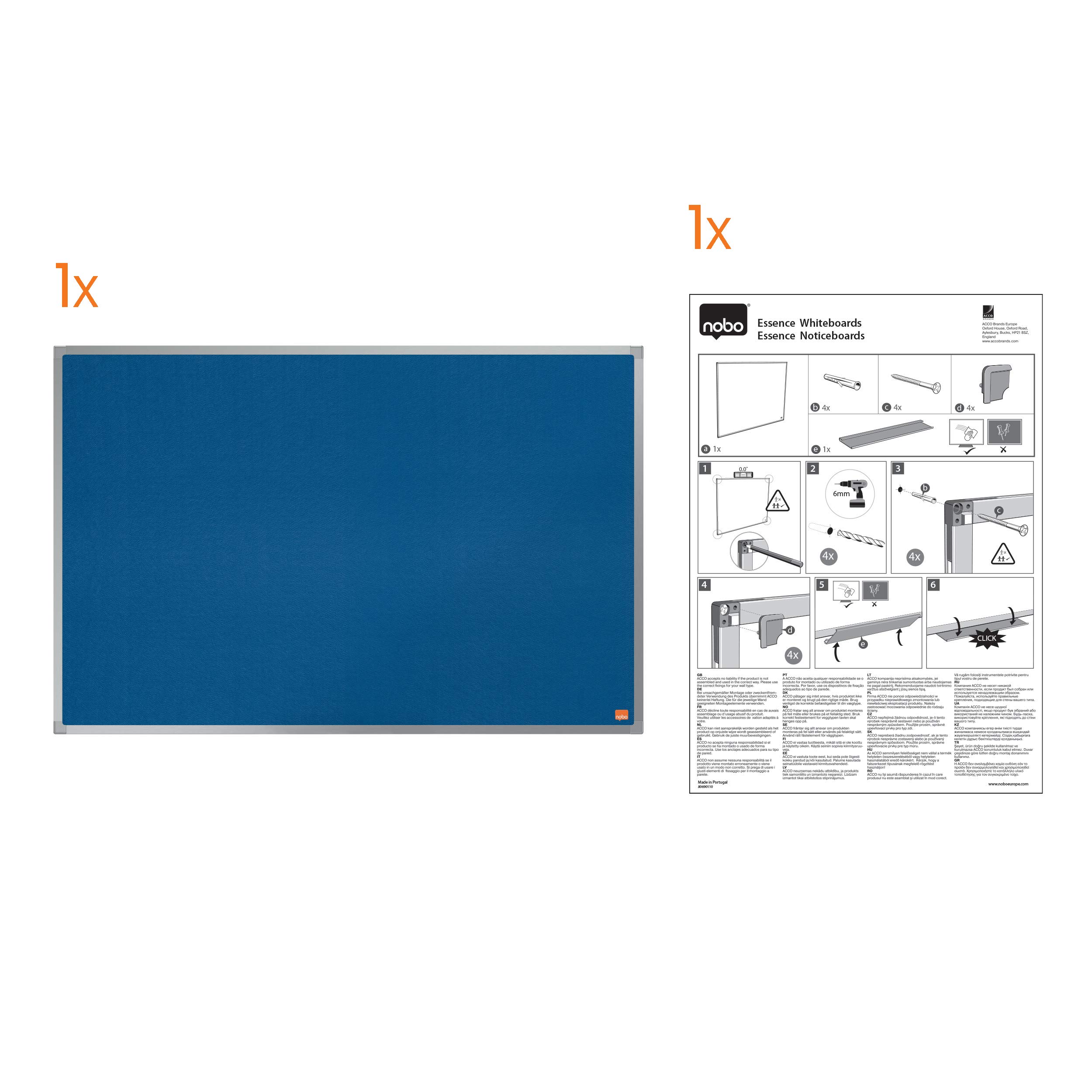 Nobo Pannello in feltro Essence 2400x1200mm | NOBO