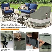 Vista 81 de Funda impermeable para mesa de centro para exteriores, rectangular para mesa auxiliar pequeña, para exteriores, rectangular, impermeable, 48 x 28 x