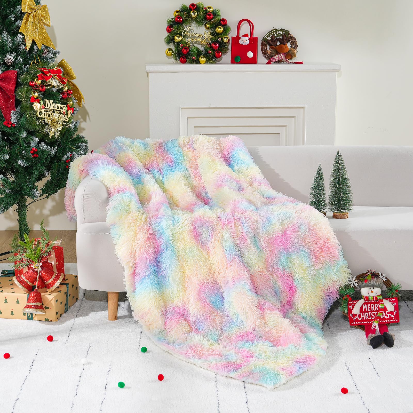 Mr.Sandman - Coperta ponderata per letto queen size, 6,8 kg, morbida coperta in sherpa pesante per adulti, allevia la pressione, 152,4 x 203,2 cm, blu navy