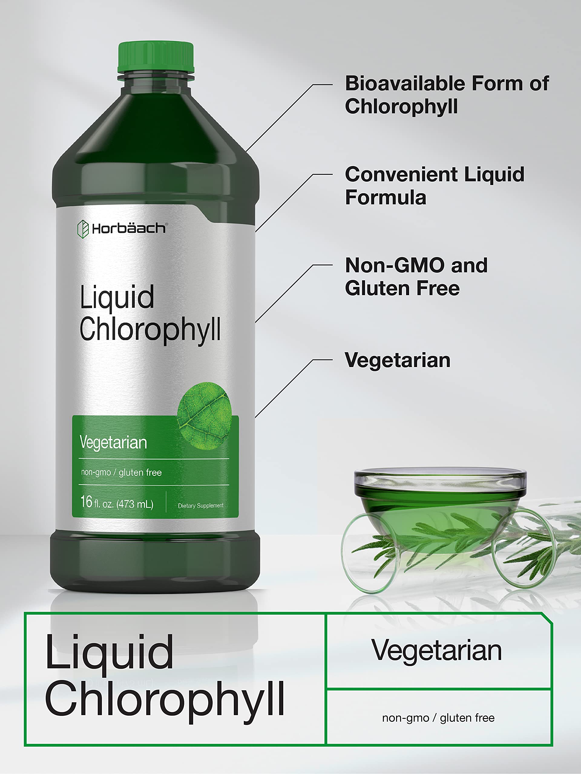 Buy Liquid Chlorophyll 100mg 32 oz (2 x 16 oz Bottles) Vegetarian
