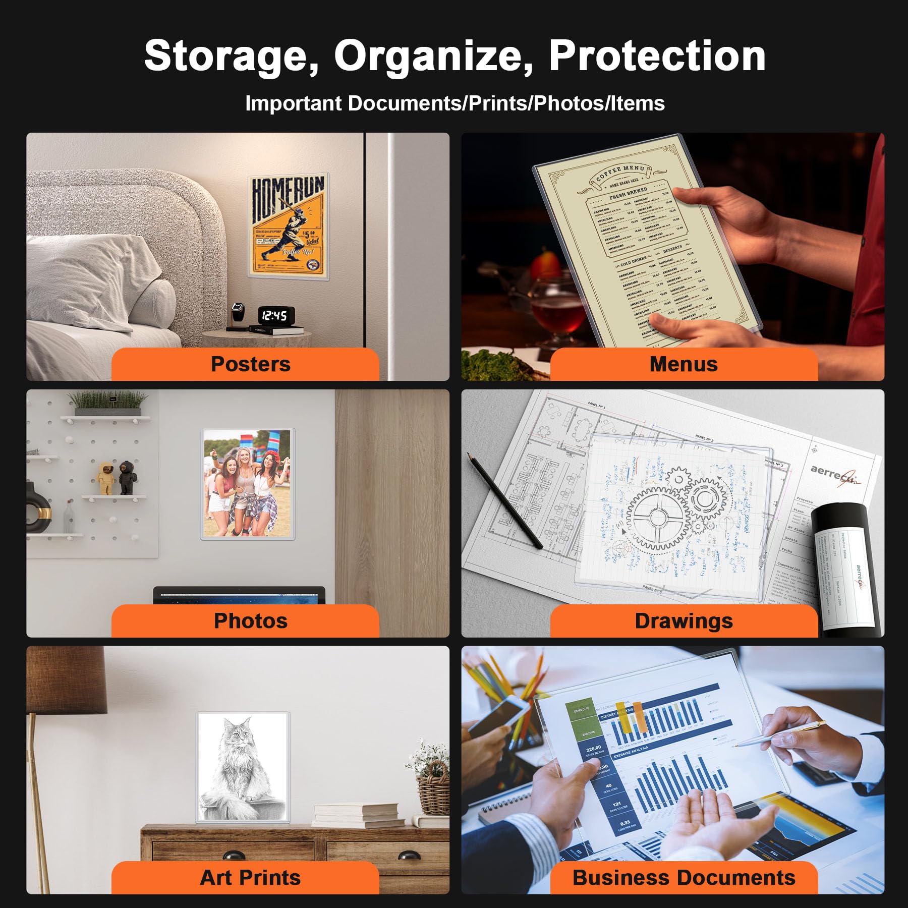 Ndsox 5 Pack 8 X 10 Rigid Print Protectors Clear Ghana - View #2