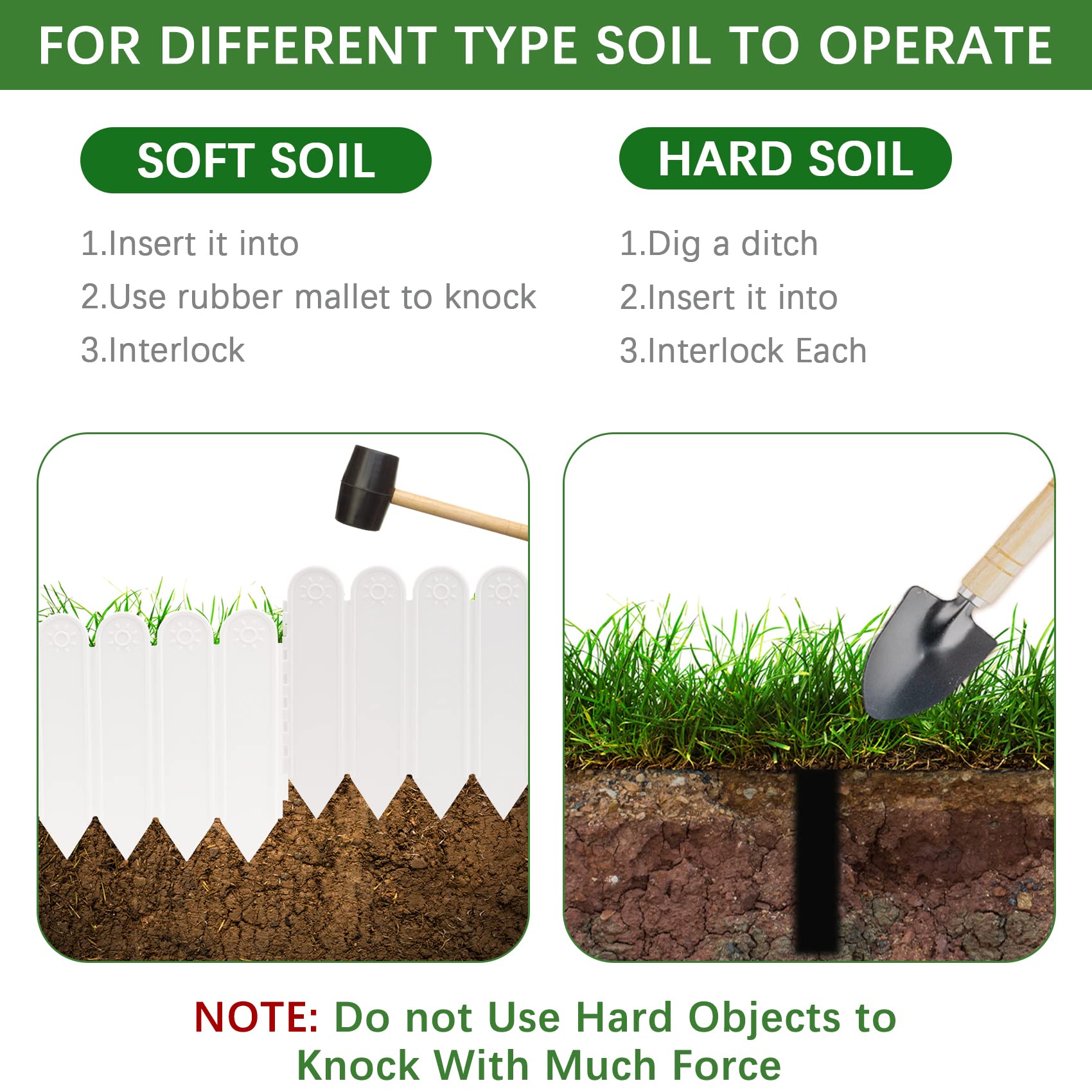 5Pcs Bordures Blanches En Plastique Clôture De Jardin Panneaux De