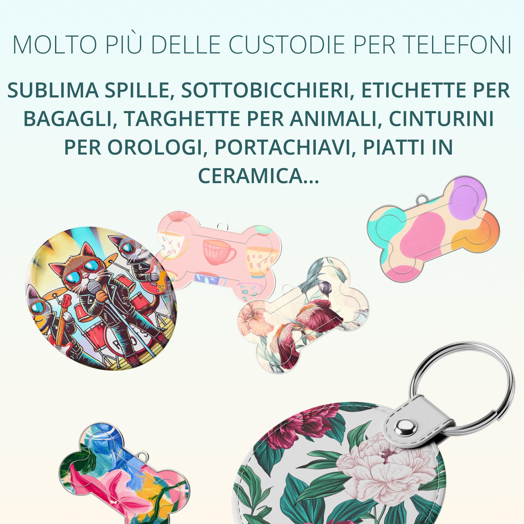 LOKLiK Stampa di calore per custodie telefoniche, badge, coasters & Plus personalizzate - Tecnologia vuota per design wrap-round vibrante, compatibile con iPhone e Android