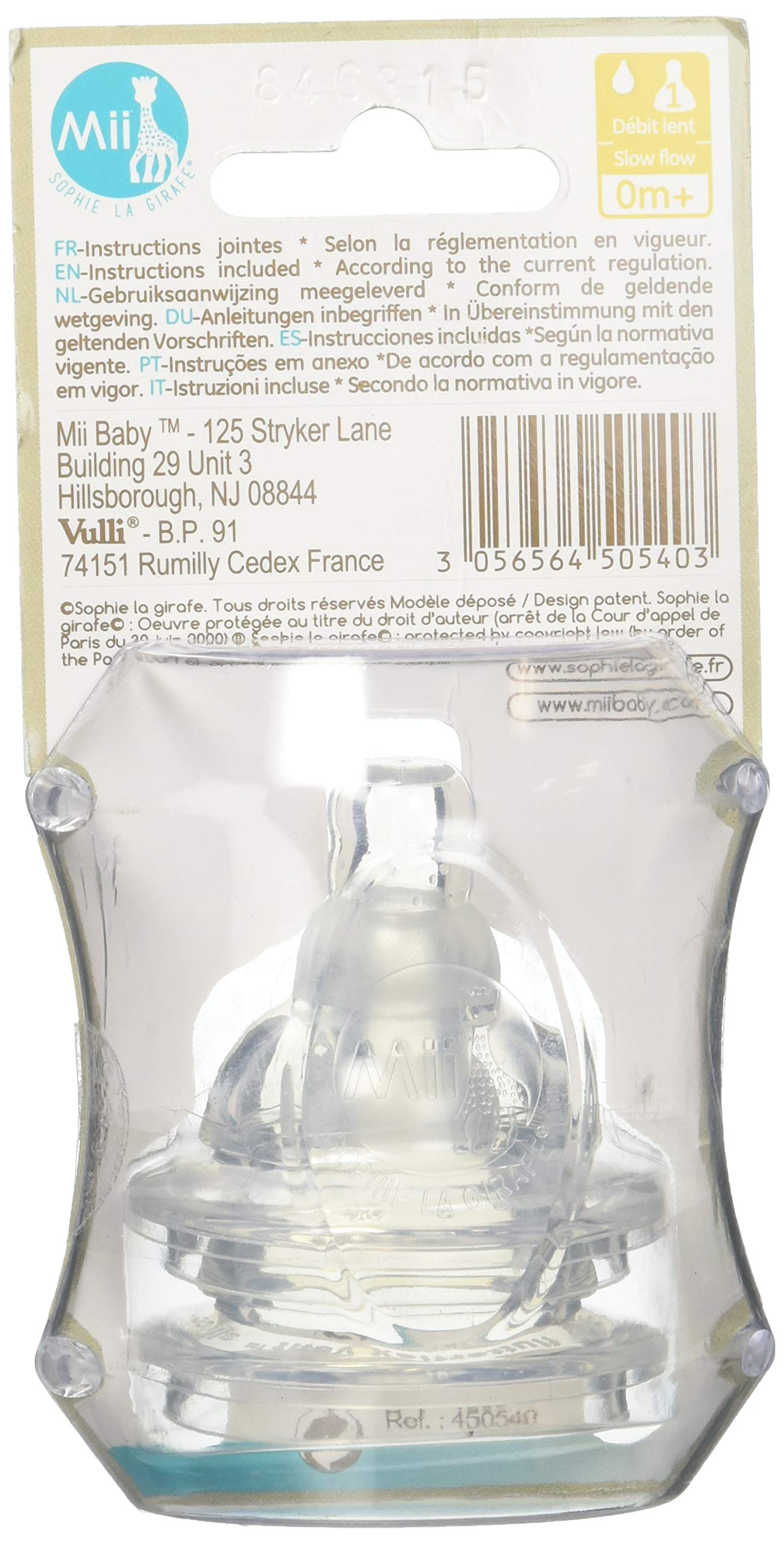 Vulli MII Sophie la Girafe Set of 2 Nipples- Slow Flow