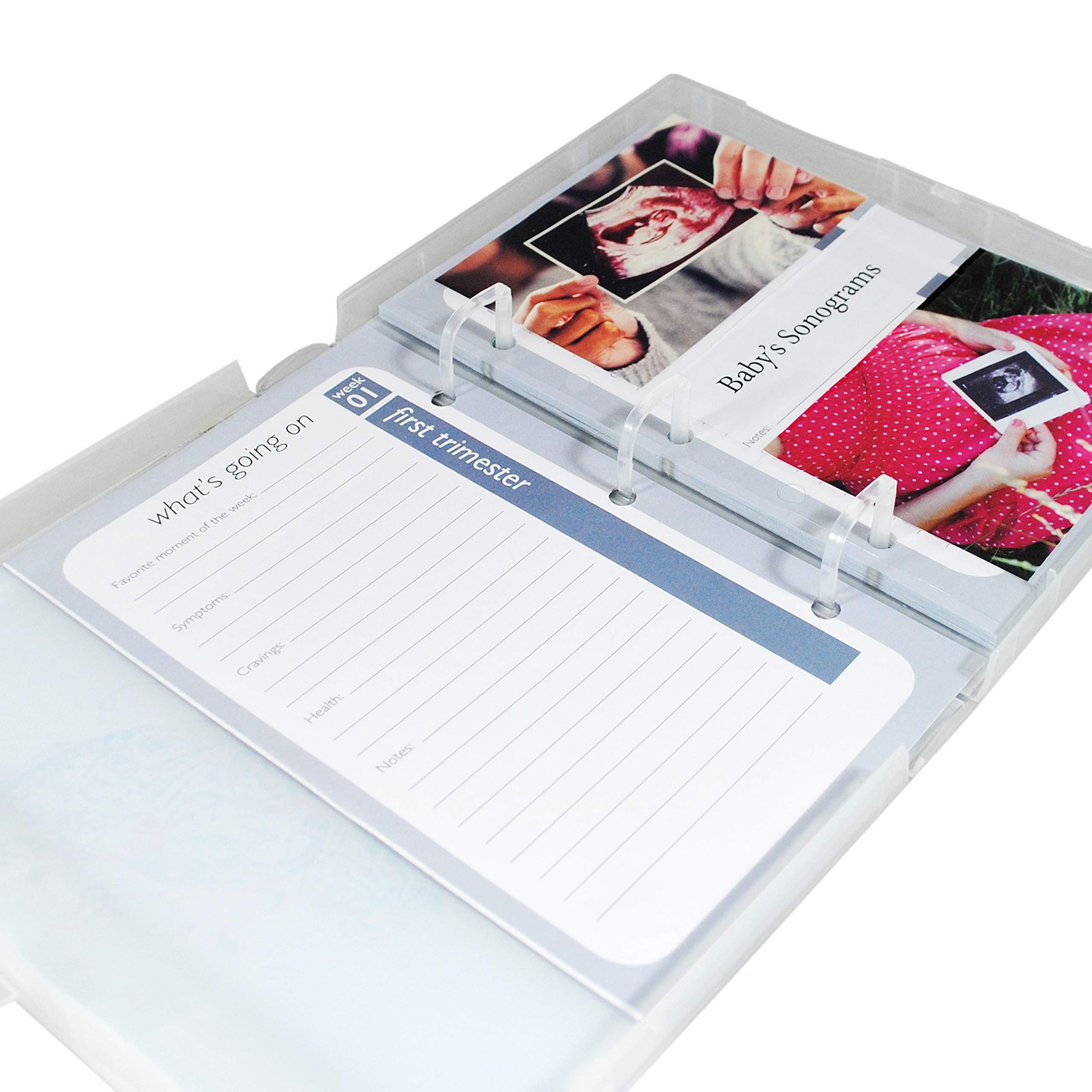 UniKeep Pregnancy Journal and Scrapbook Album with Weekly Journal Pages, Checklists, and 15 Photo Protector Pages
