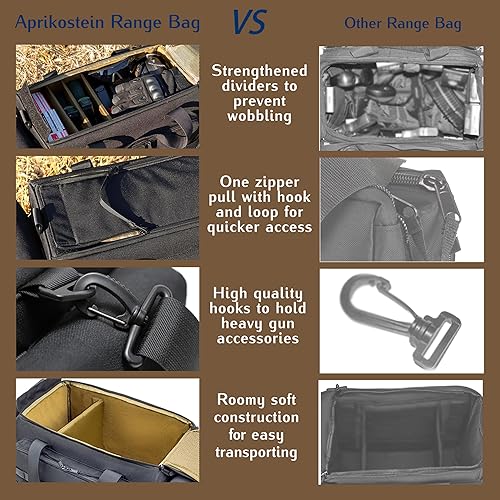 Miniatura 2 de Aprikostein Bolsa de campo de pistola para pistolas y munición para tiro de pistola, bolsa de transporte para caza, bolsa de transporte con 6