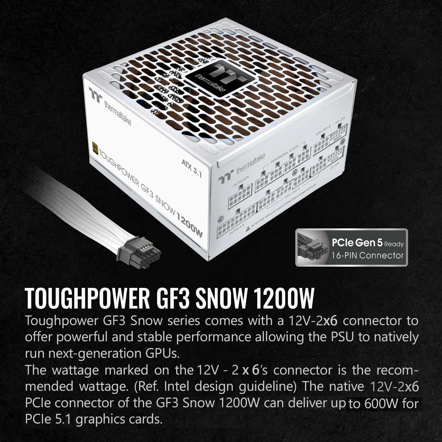 Amazon | Thermaltake Toughpower GF3 1200W; ATX 3.1; x2 ネイティブ