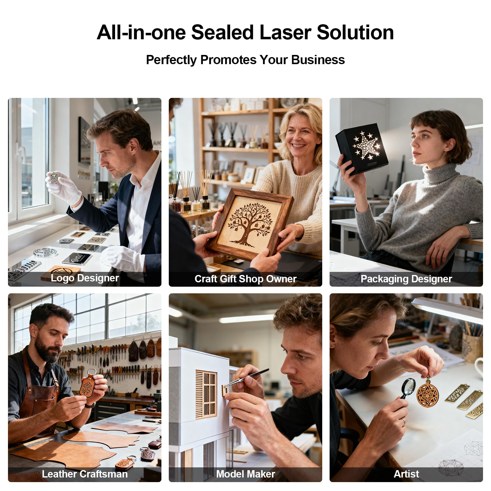 Macchina per incisione laser Twotrees Laservii M1s da 24W, Classe 1, completamente chiusa, con sistema di aspirazione, alta velocità di 36000 mm/min per legno e acrilico, area di lavoro 305x203 mm