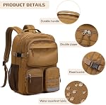 Lohol Sac à dos imperméable avec des poches multifonctionnelles pour les adolescents, sac à livre durable 15.6 Ordinateur portable de pouce