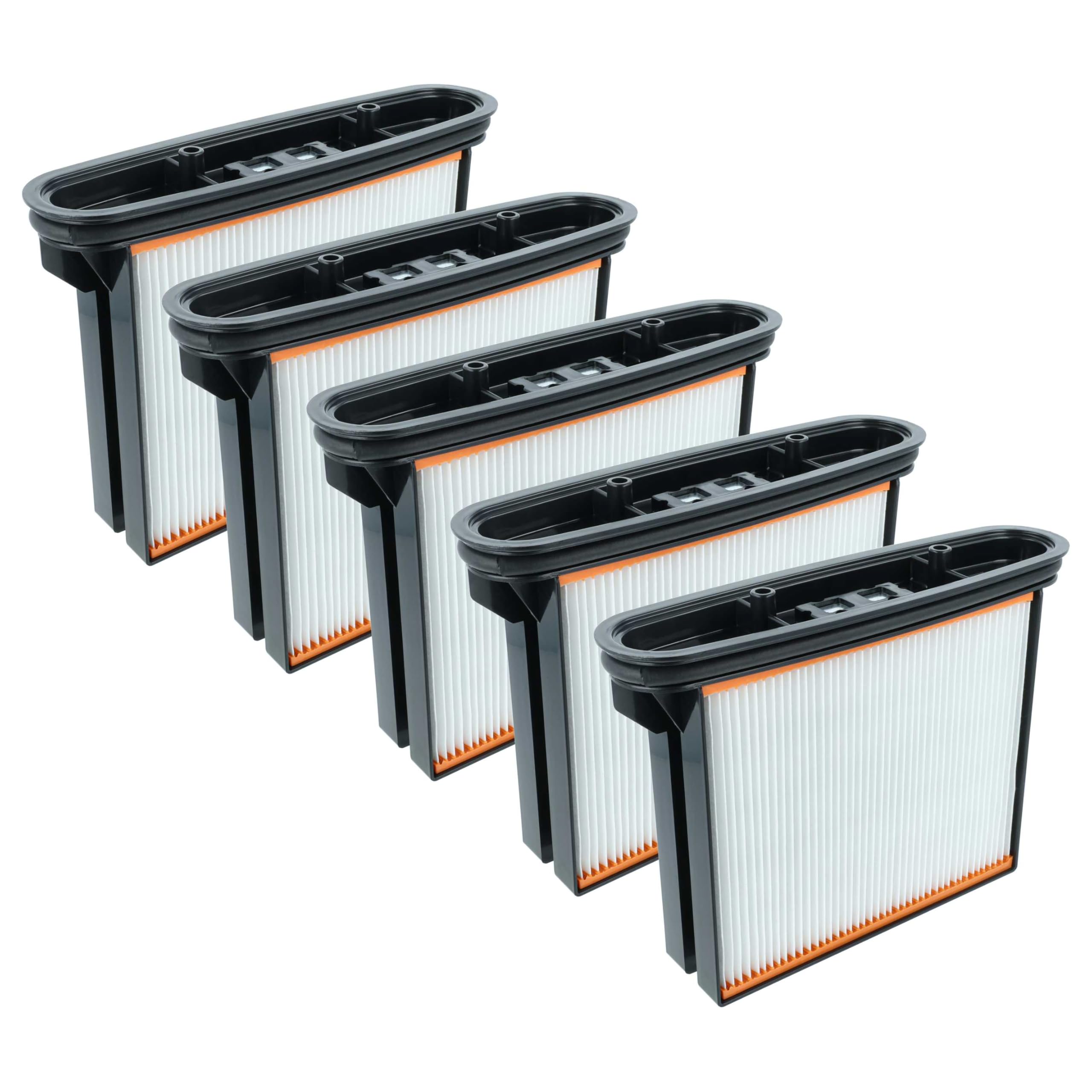 vhbw 5x filtro a pieghe piatte F8 compatibile con Hikoki RP350YDM, RP350YDH, RP250YDM aspirapolvere umido/secco, industriale - Elemento filtrante