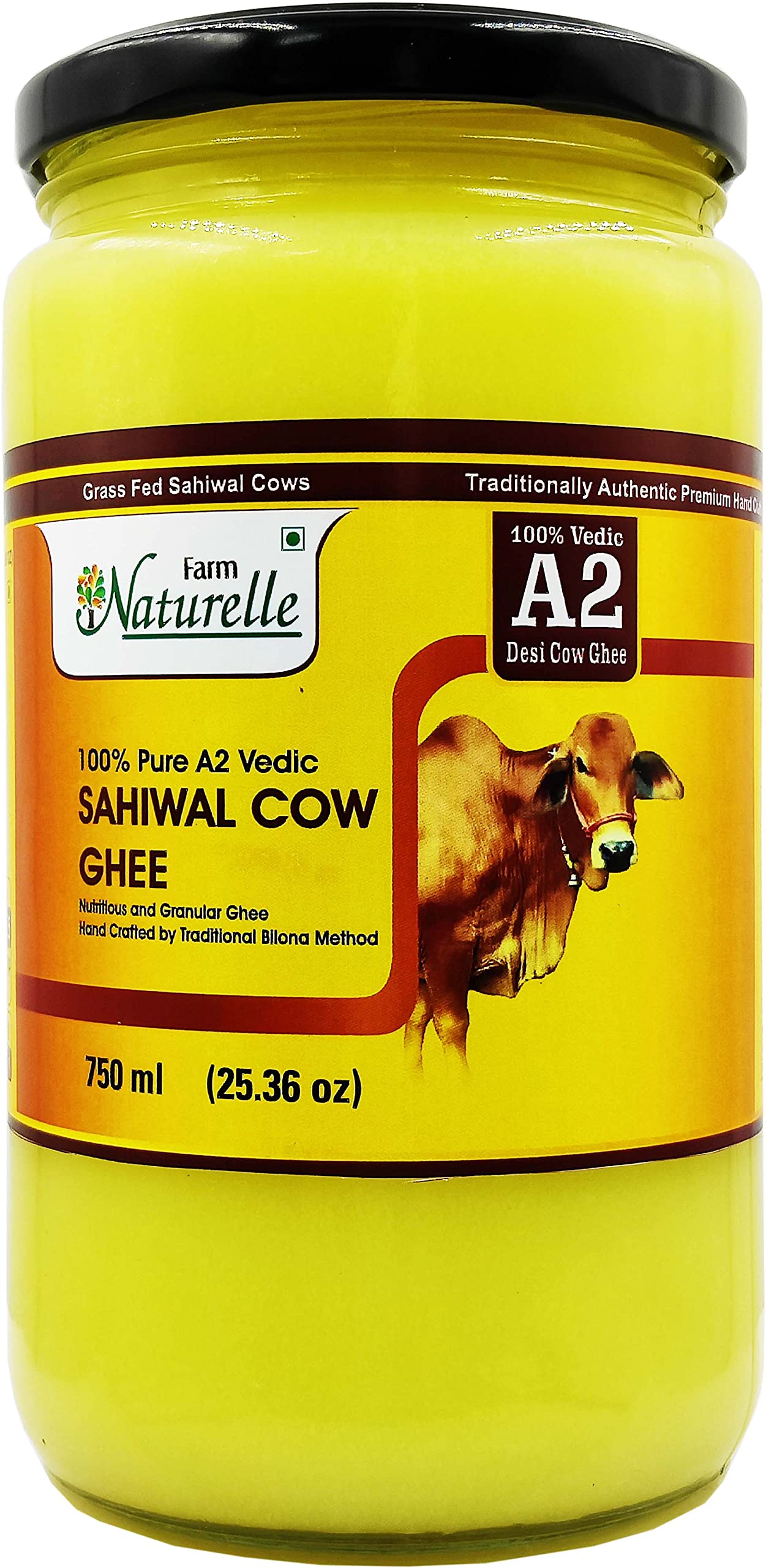 Buy Farm NaturelleA2 Desi Cow Ghee from Grass Fed Sahiwal Cows,Vedic