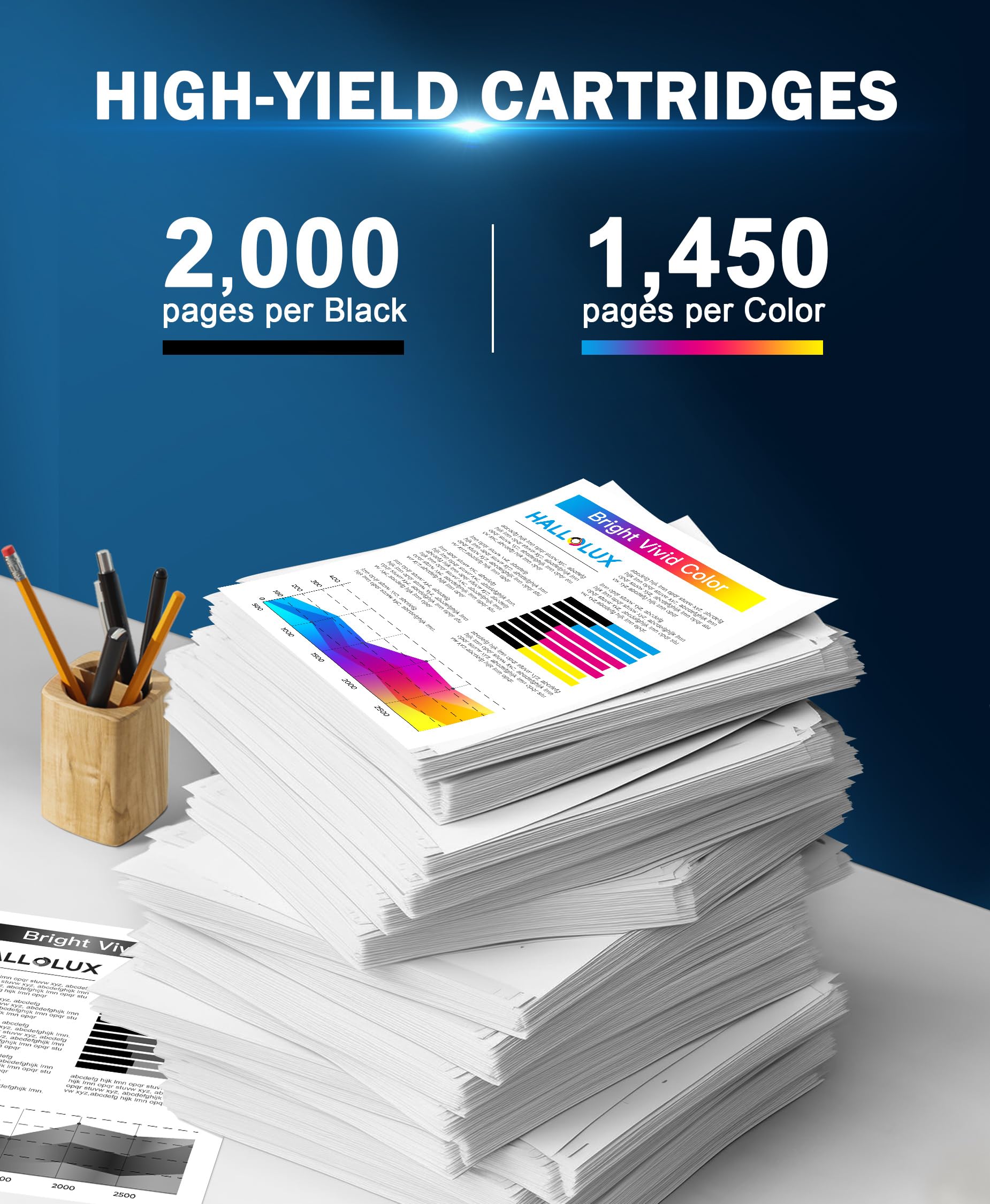 HALLOLUX 953XL Compatibili per Cartucce HP 953 XL 953XL Multipack per HP OfficeJet Pro 7720 7740 8715 8710 8210 8730 7730 8720 8725 (Nero Ciano Magenta Giallo, 4-Pack)