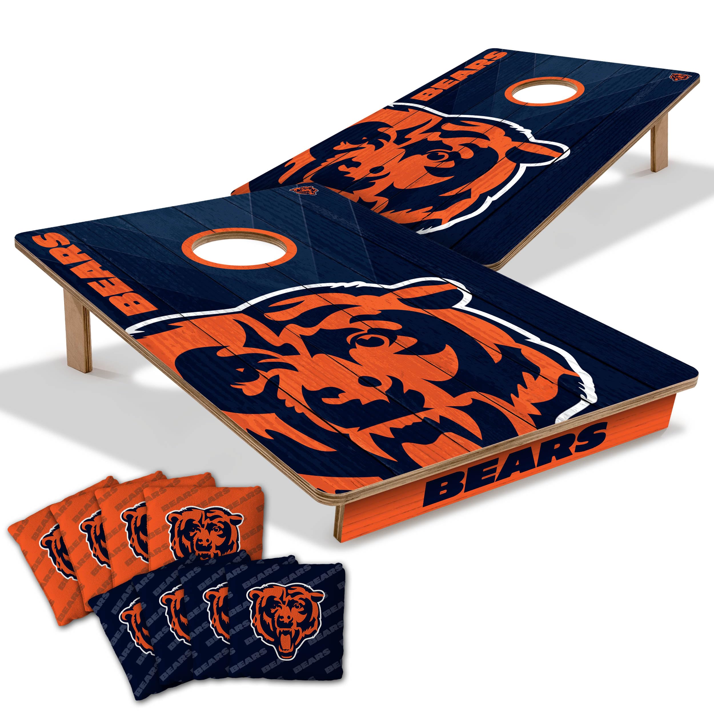 YouTheFan NFL 2’ x 3’ Wood Cornhole Game with Logo Bags