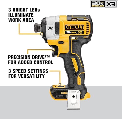 Miniatura 4 de DEWALT Kit combinado de herramientas de corte de paneles de yeso MAX XR de 20 V, herramienta de corte, pistola de yeso, destornillador de impacto,