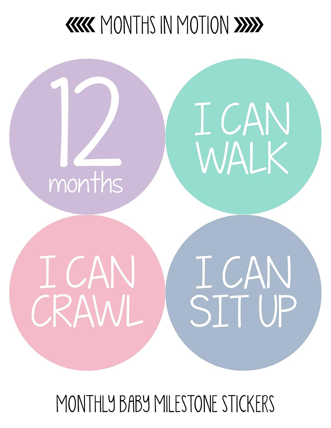 Baby Monthly Stickers - Baby Milestone Stickers - Newborn Girl Stickers - Month Stickers for Baby Girl - Baby Girl Stickers - Newborn Monthly Milestone Stickers - Set of 20 image 5