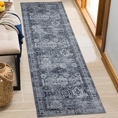 Miniatura 4 de DECOMALL BAOLA - Alfombra larga tradicional para pasillo, cocina, pasarela de entrada, óxido de 2 pies 6 x 9 pies