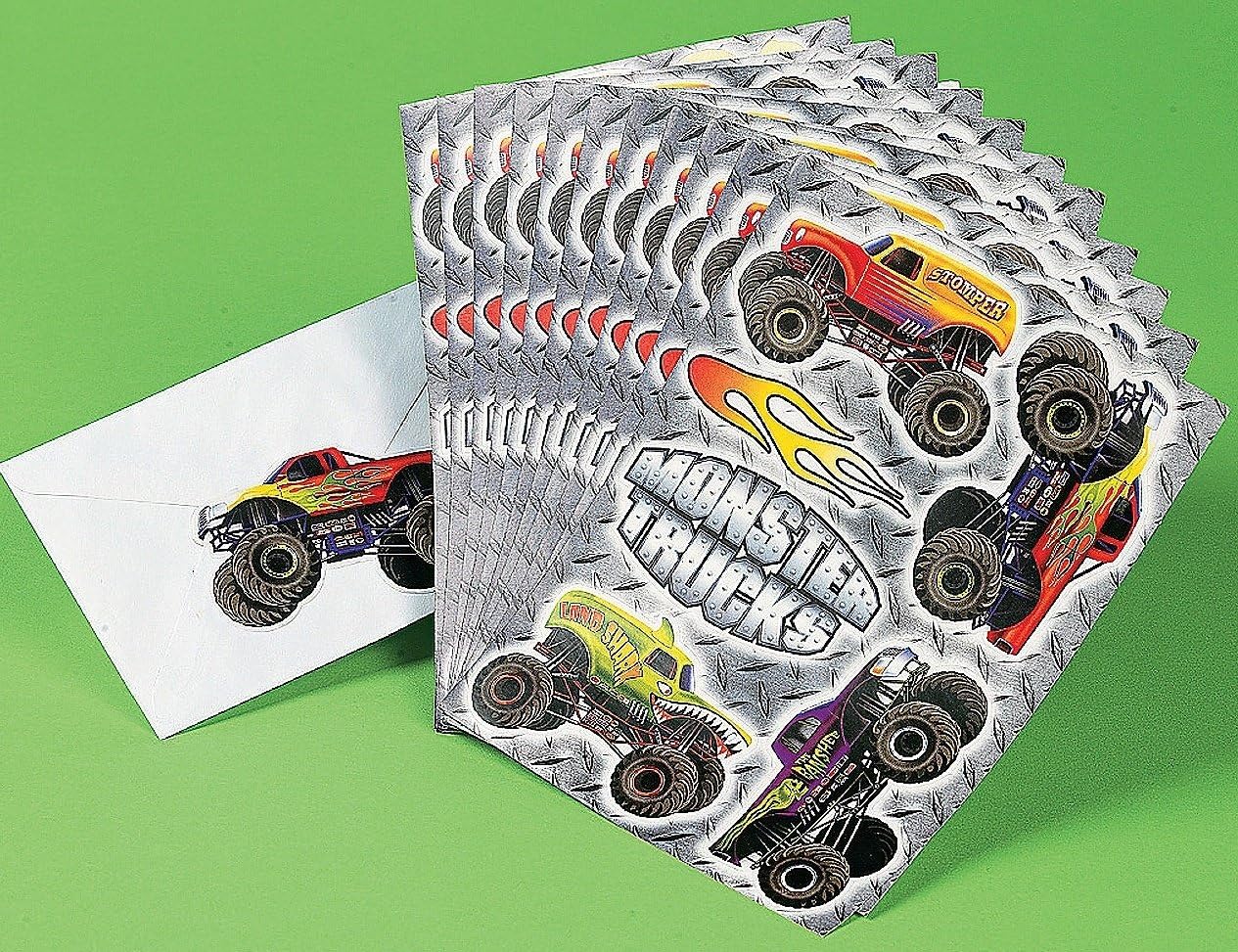 Fun Express Monster Truck Stickers - 12 Pieces
