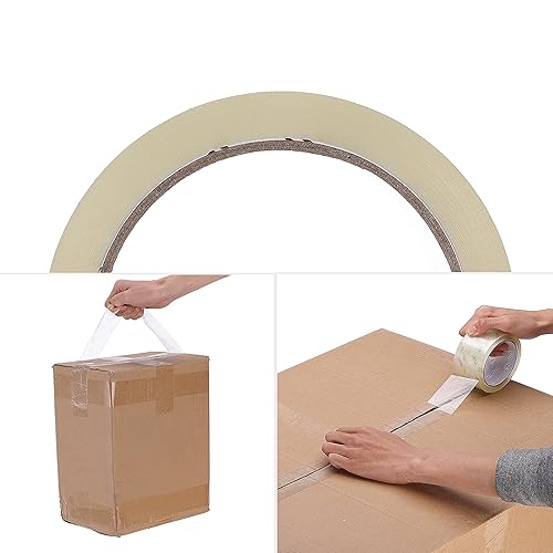 Miniatura 7 de Mr. Pen - Cinta de embalaje, paquete de 6, 2 pies de ancho, 60 yardas, repuestos de rollo de cinta móvil transparente