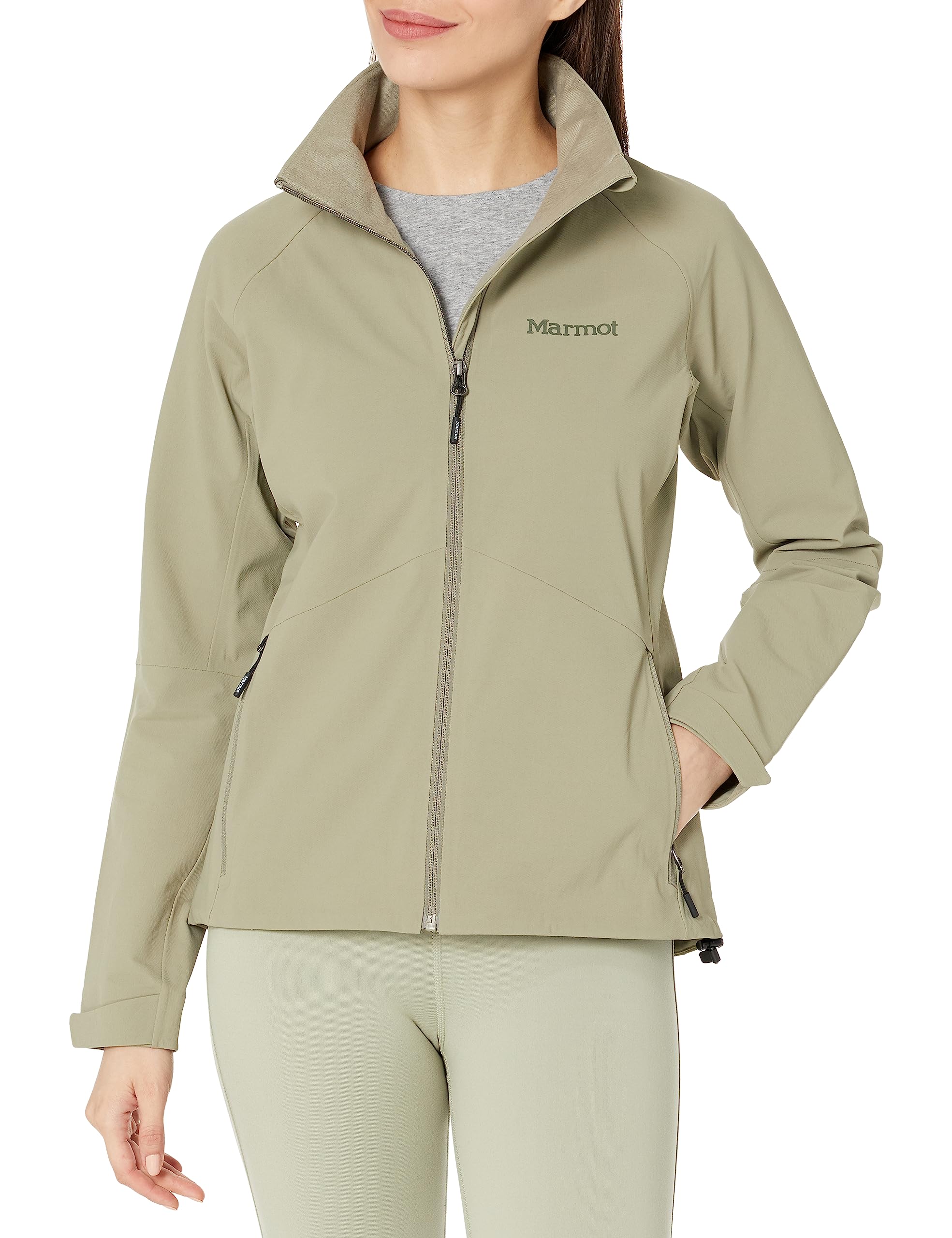 MARMOT Women's Alsek Jacket - Lightweight, Water-Resistant Softshell, Vetiver, XL