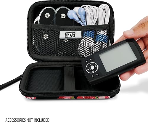 Miniatura 3 de USA GEAR Funda de viaje pequeña para estimuladores musculares de unidad TENS compatible con Belifu, HiDow, AUVON 2 unidades de salida, funda para