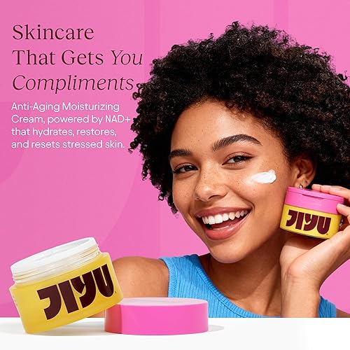 JiYu NAD+ Hydrating Face Moisturizer - Korean Anti-Aging Cream for Radiant, Firm & Smooth Skin - Deeply Hydrating & Brightening Daily Moisturizer Cream for Face and Body, All Skin Types - 50 ml