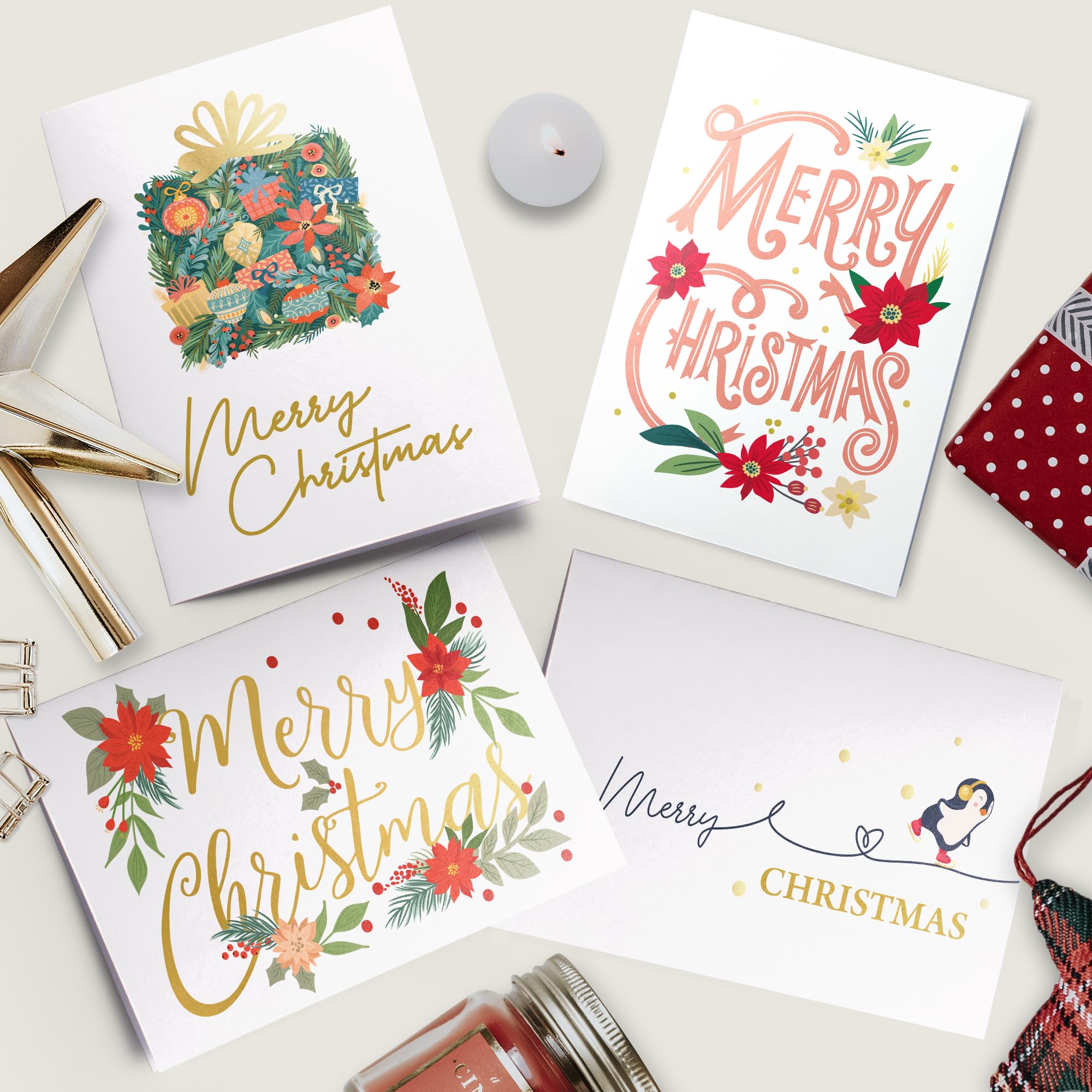 Dessie® 100 Unique Boxed Christmas Cards With Envelopes 4" X 6 - View #2