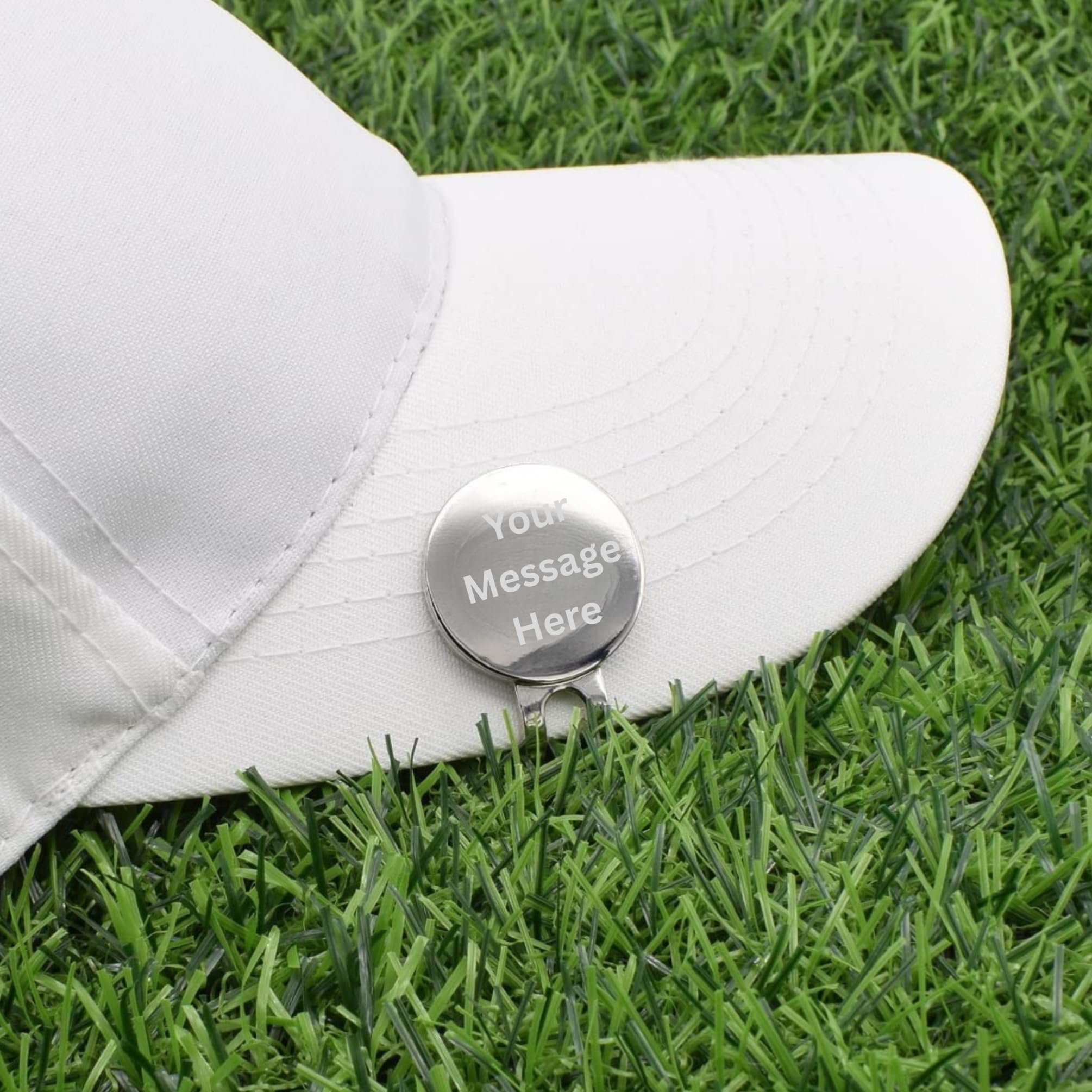 Personalised Golf Ball Marker & Magnetic Hat Clip with Gift Bag – Custom Engraved Putting Accessories – Golf Gifts for Men
