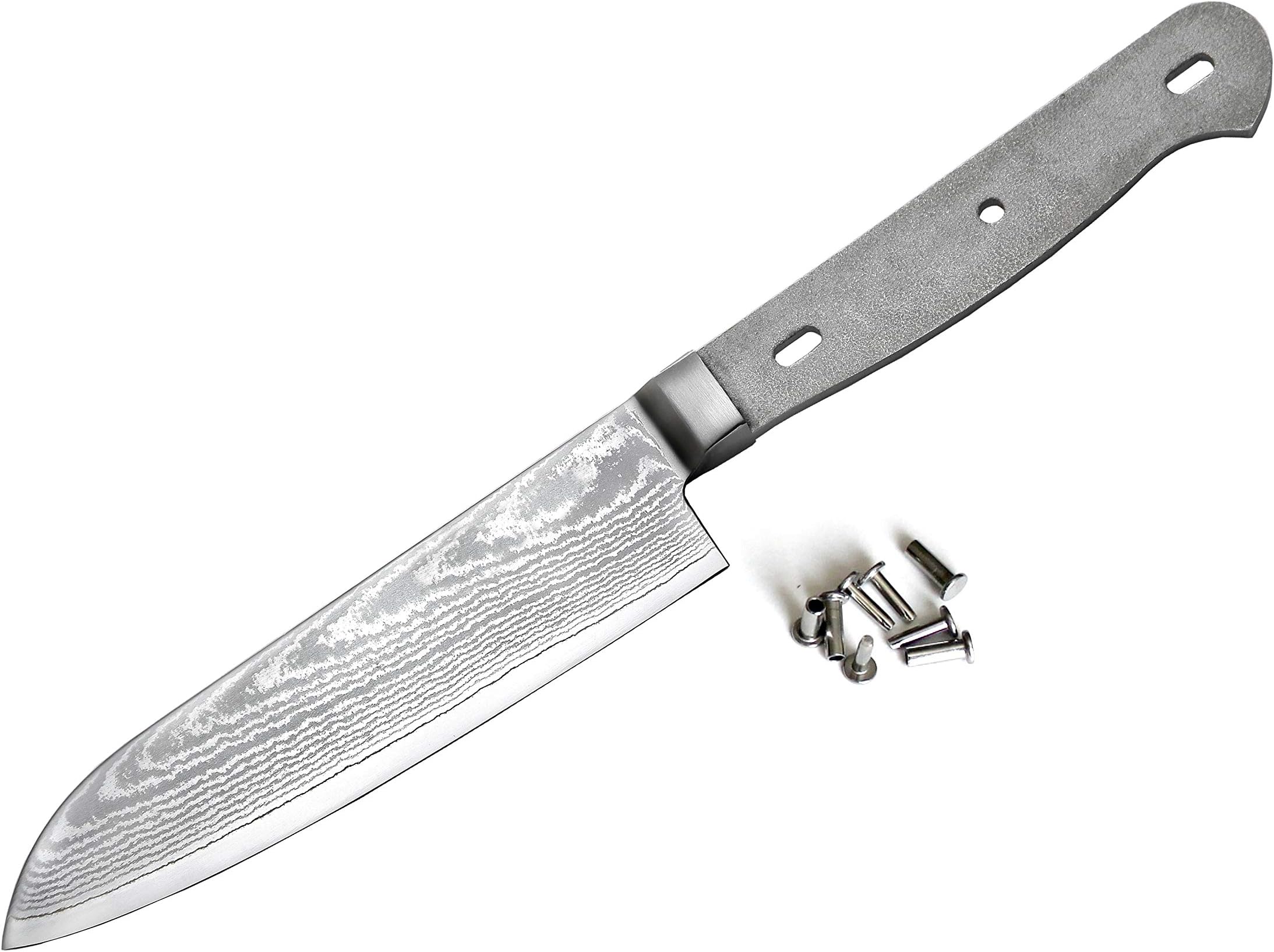 ZHEN Woodworking Project Kit for Japanese VG-10 Damascus Steel Small Santoku knife, No logo