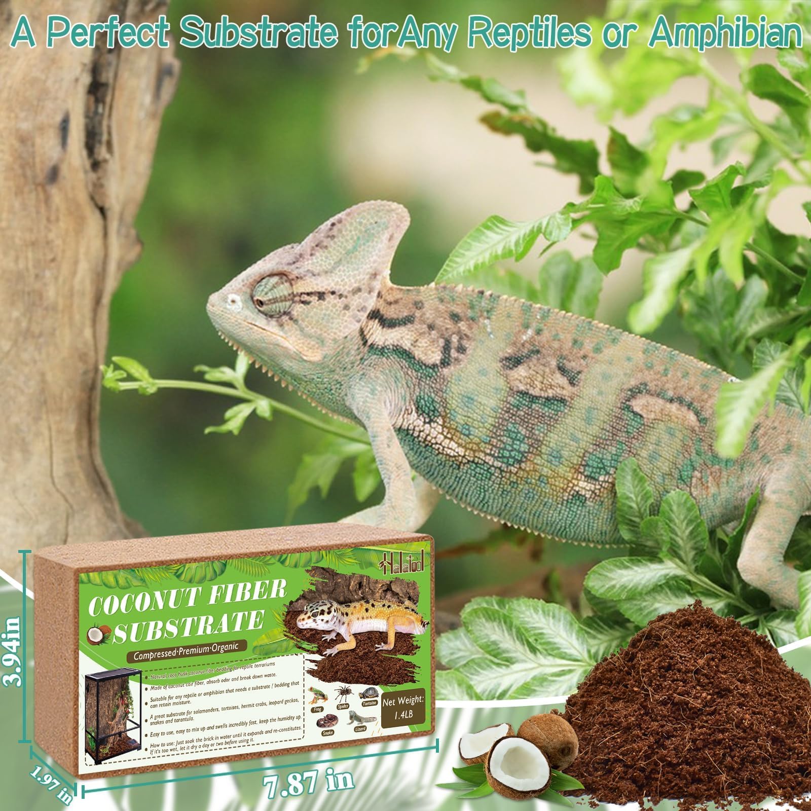 Snapklik.com : 1.4LB Compressed Coconut Fiber Substrate For Reptile ...