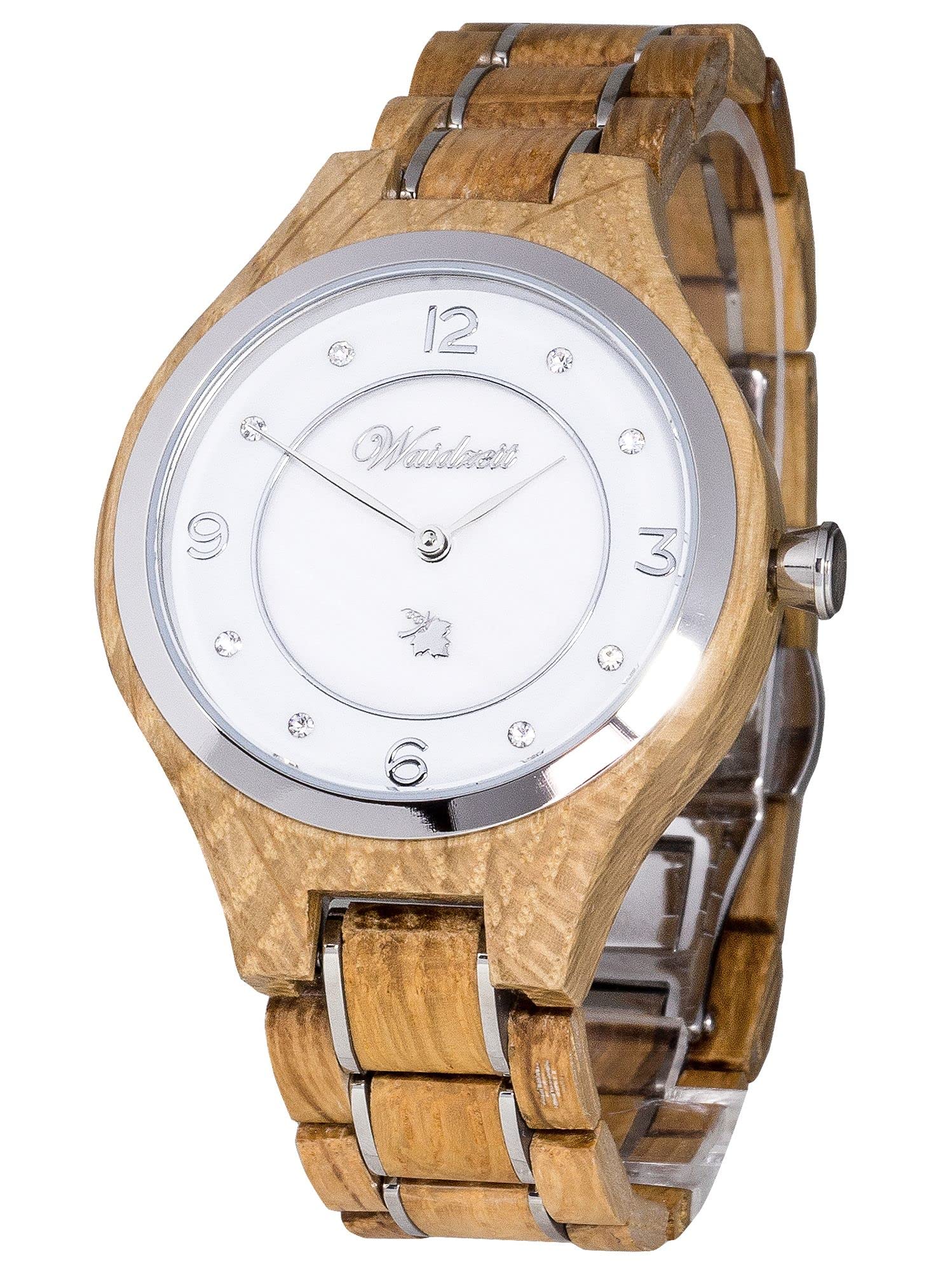 Waidzeit YA03 Weinprinzessin Blanc Uhr Damenuhr Holz Holz 0 bar Analog braun