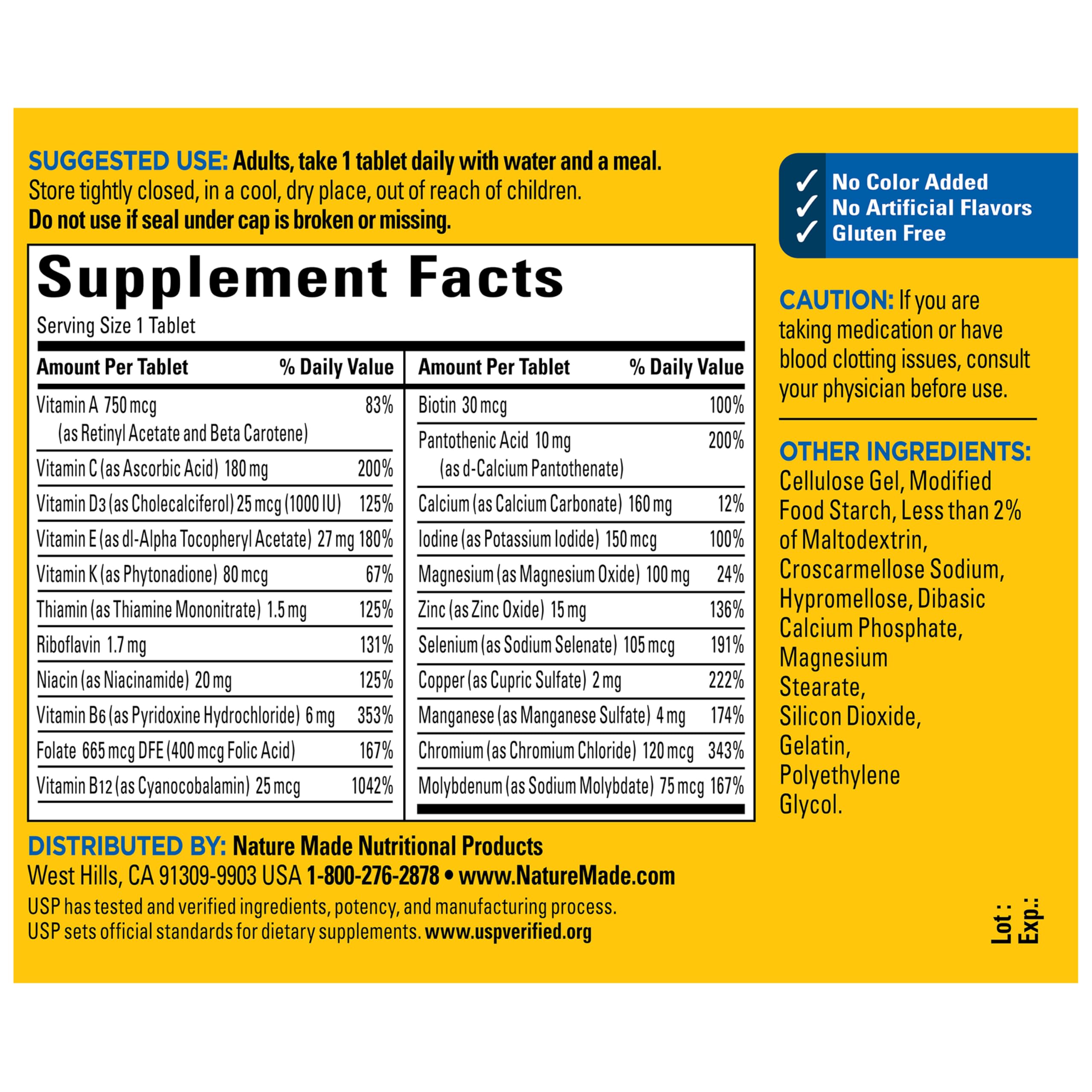 Nature Made Multivitamin for Men Over 50, Mens Multivitamins, 90 Tablets — Amazon image 8