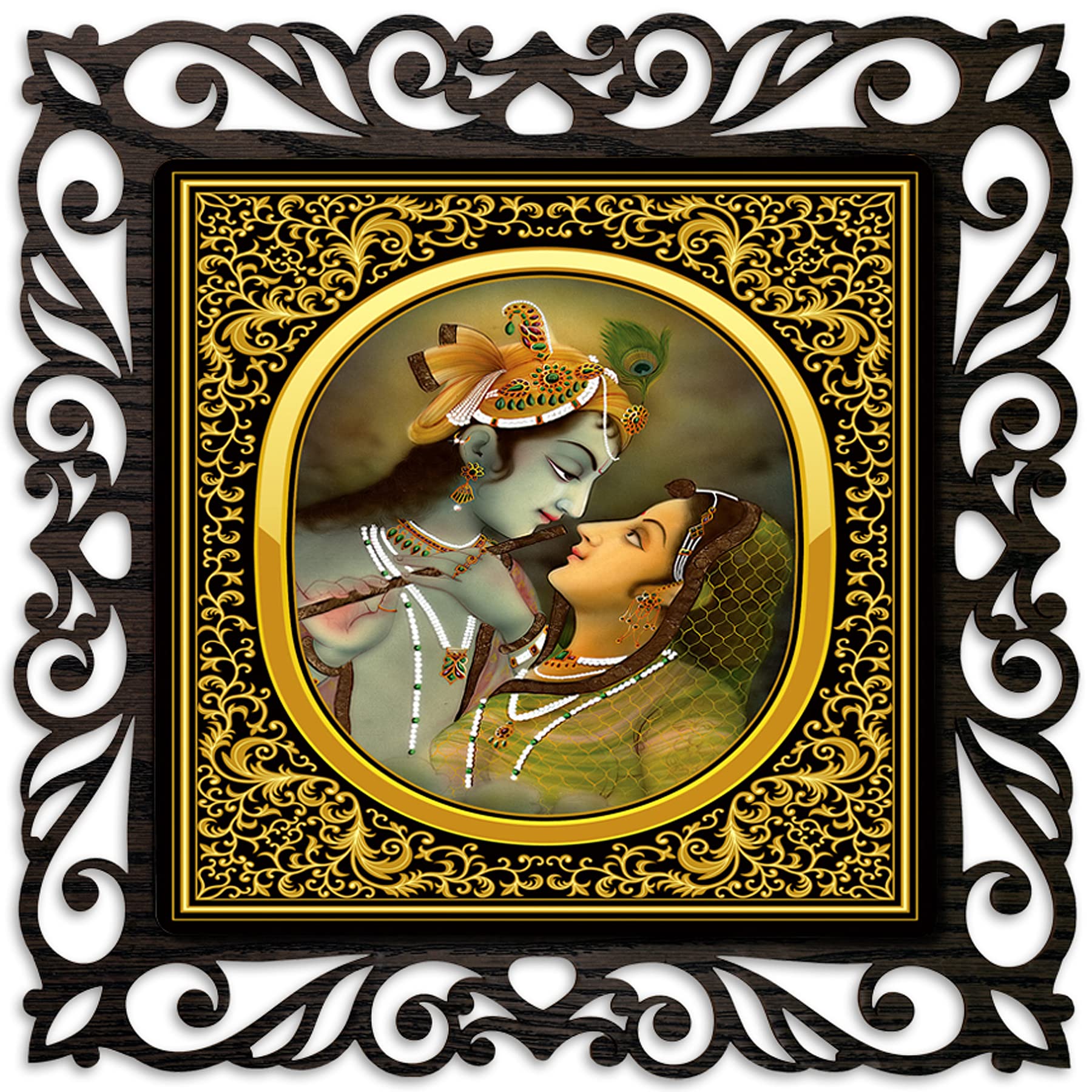 casa rica Photo Frame Painting Wall Hanging home decoration for Wall, Living/Bed Room, Lobby(12inch x12inch) Laser Cut(Multicolor)… (Gold Radha Krishna) (B09GC9BH8Y) Amazon Price History, Amazon Price Tracker