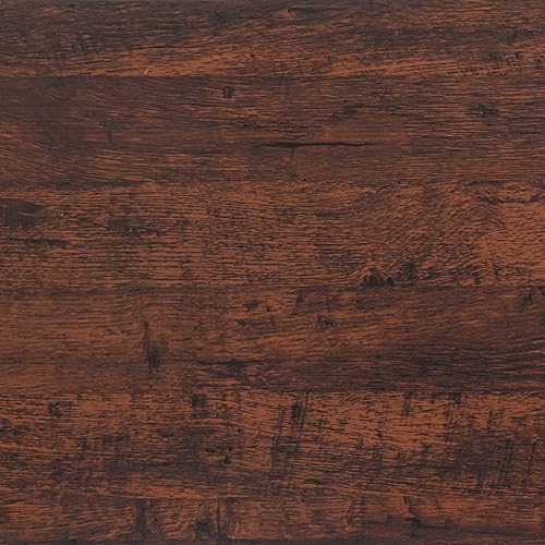 Dimoon Papel tapiz de 118 x 17.7 pulgadas, papel tapiz de madera para pelar y pegar, papel tapiz de madera pardo rojizo, papel de contacto de madera