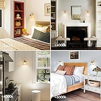 Vista 9 de Juego de dos apliques de pared vintage a pilas, aplique de pared inalámbrico con rosa a pilas con control remoto, luz LED de pared RGB regulable