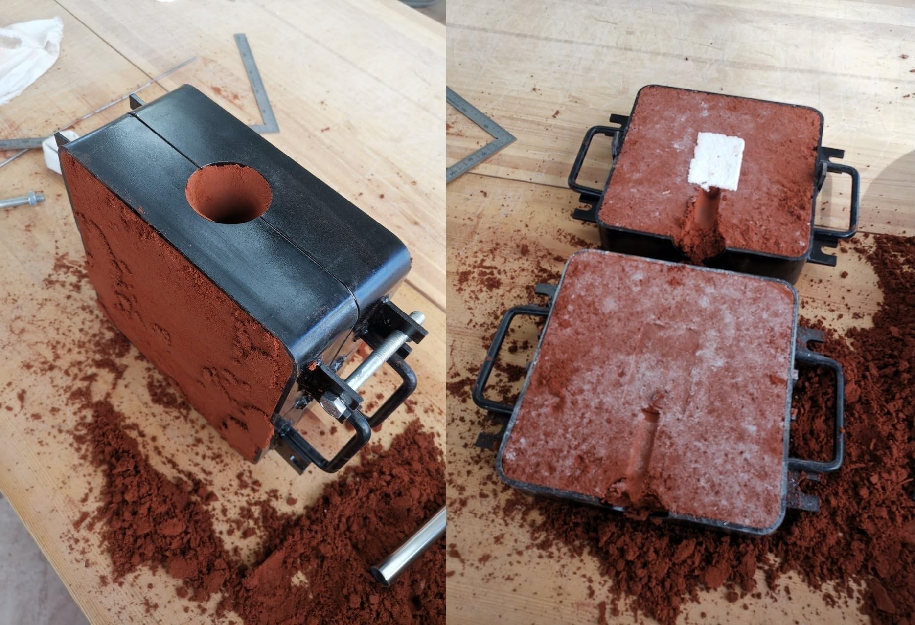 25KG Propangas-Schmelzofen-Set mit Tiegelzange Set und extra großem 2-teiliger Sandguss-Fläschchen (25x25x12.5cm), Gießerei Casting Brennofen Set für Schmelzen Metall Gold Kupfer Aluminium