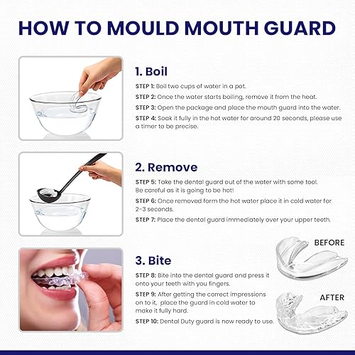 Miniatura 4 de Protector bucal profesional para el bruxismo y trastornos témporomandibulares (set de 4 unidades)  Satisfacción garantizada!