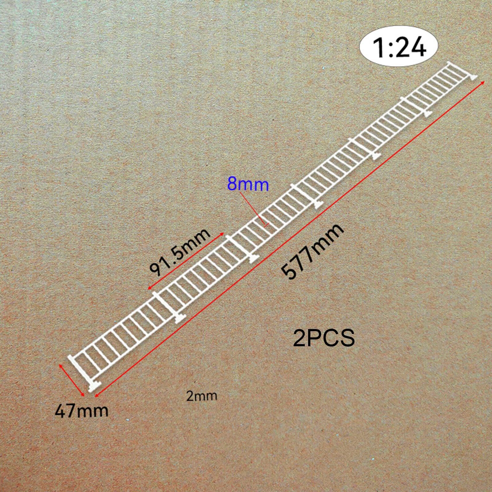 2 Clôtures Miniatures Pour Train Modèle – Garde-corps PP Détachable 1/35