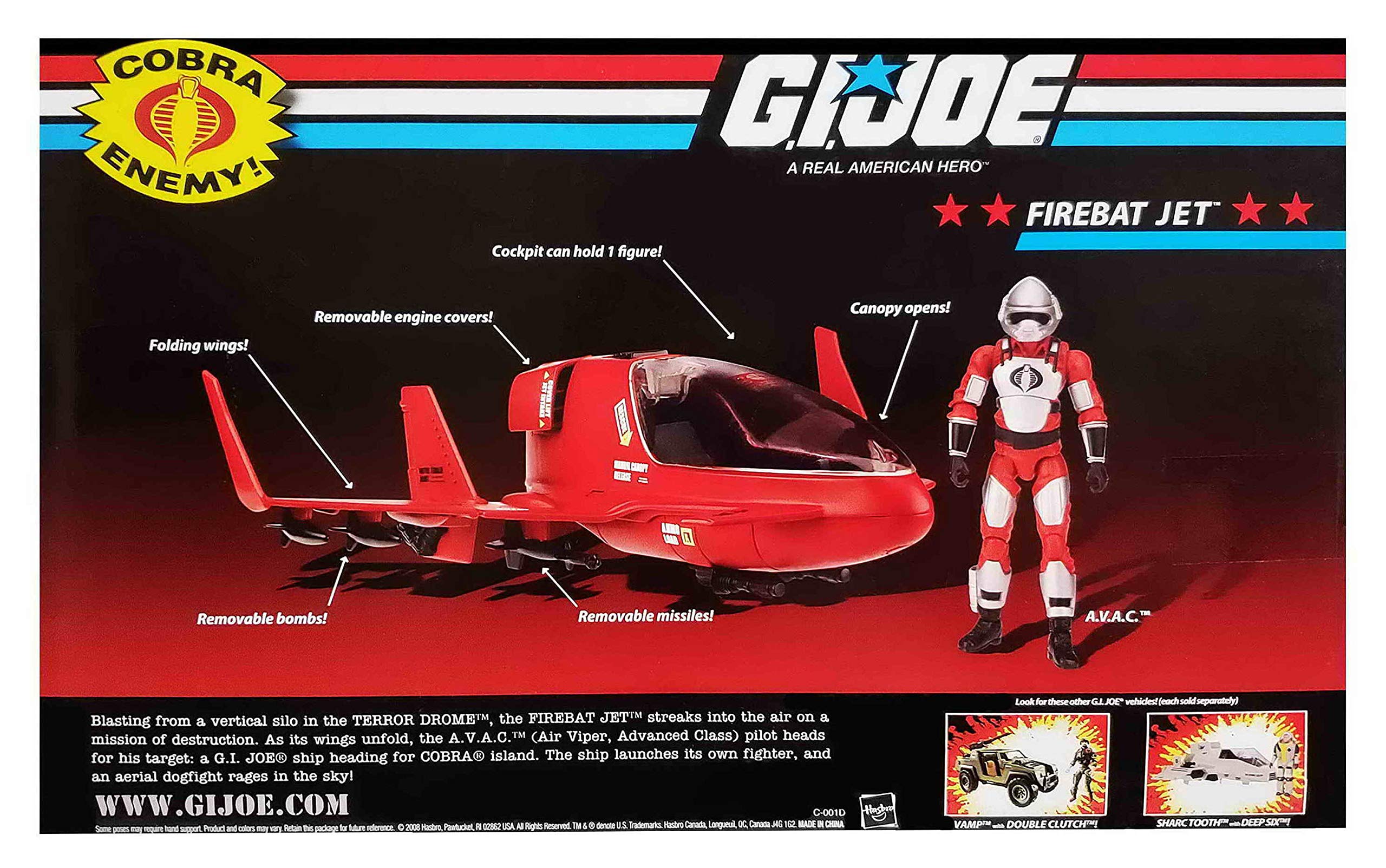 Buy G.I. JOE 25th Anniversary Vehicle FireBat Jet with A.V.A.C.