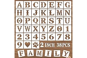 38 Piece Western Stencils for Letters and Numbers: Empower Your Creative Freedom