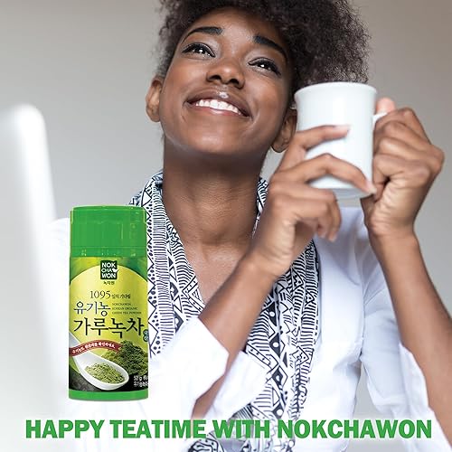 Miniatura 7 de Nokchawon Polvo de matcha coreano orgánico, polvo de té verde sin azúcar para lattes, bebidas y Boba, 1.77 onzas