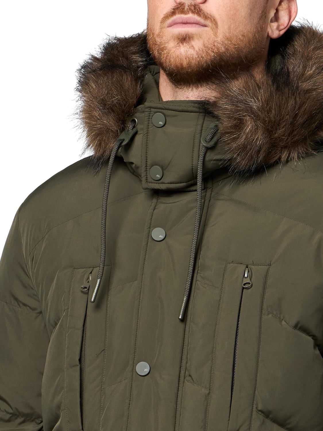 Andrew Marc Men's Outerwear Tremont Down Coat With Removeable Faux Fur Hood