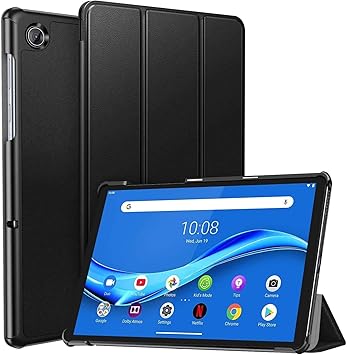 ProElite Ultra Sleek Smart Flip Case Cover for Lenovo Tab M10 FHD Plus X606V / TB-X606F / TB-X606X 10.3 inch Tablet, Black (Fits 1st & 2nd Gen Both)